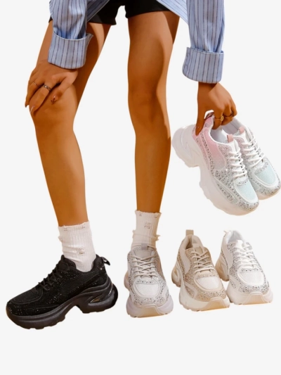 Кроссовки Royalfashion для женщин с стразами Bloss