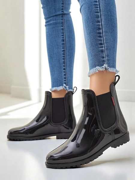 Женские лакированные резиновые сапоги Royalfashion Rissma